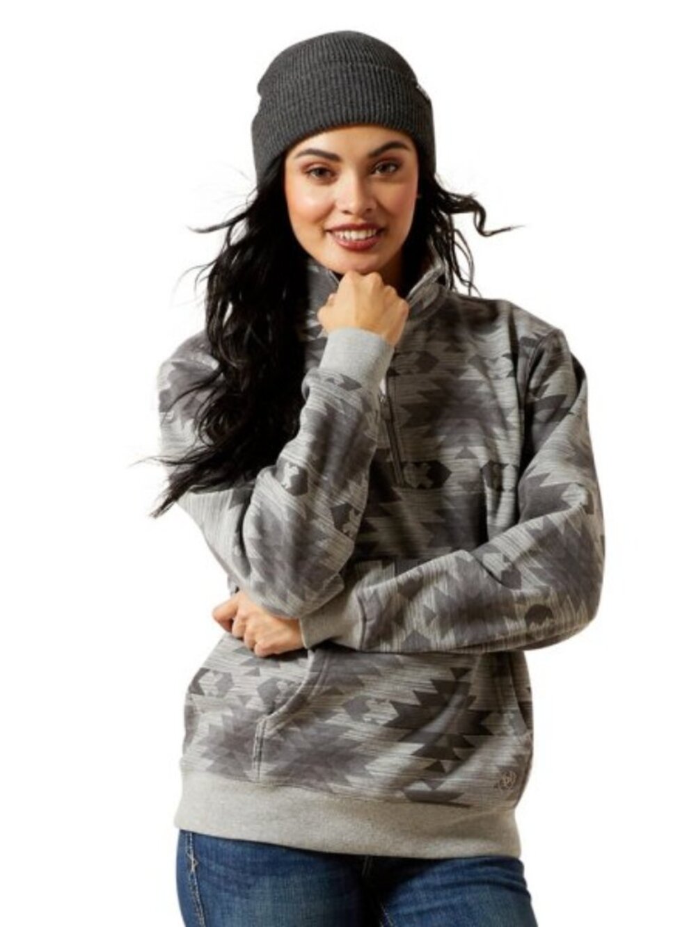 Women's Sienna 1/2 Zip Marble Southwest Sweatshirt | NWT
